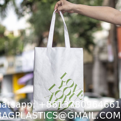 Grocery Bag, Tear Resistant Paper Tote Bag Custom Logo Size Printed Eco Friendly Cloth Tyvek Paper Reusable Organic Tote Bag Grocery Cotton Shopping Bags