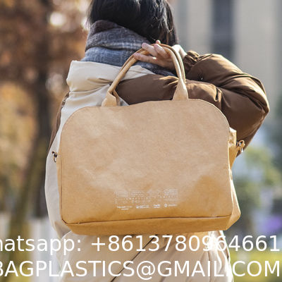 Washable Tyvek Kraft Paper Shopping Bag Print On Demand High Quality Products Accept Customization Dupont Paper Tote Bag Unique Design Suit Your Preferences