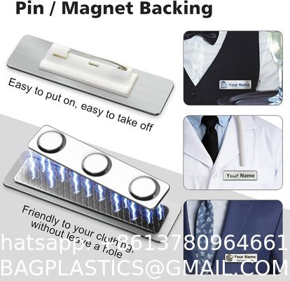 Metal Engraved Name Badge, Custom Name Tag, Personalized Plastic Or Metal ID Name Plate, Solid Brass Name Tag With Magnetic, Pin Or Clutch Back, ornaments, Police, Fire Department Name Badge ID Pin