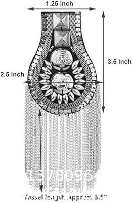 Blazer Shoulder Epaulets Tassel Chain Epaulet Punk Fringe Shoulder Badge Epaulet/Kpop Fringed/Tassel Metal Punk Shoulder Epaulette/Dpikes Brooch