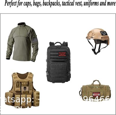 Garment Accessories, Tactical Morale Patch Bundle, Full Embroidery Loop And Hook Patches Set For Caps, Bags, Backpacks, Vest, Military Uniforms,Tactical Gears