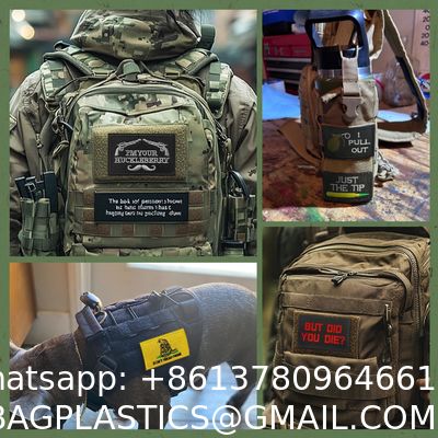 Garment Accessories, Tactical Morale Patch Bundle, Full Embroidery Loop And Hook Patches Set For Caps, Bags, Backpacks, Vest, Military Uniforms,Tactical Gears