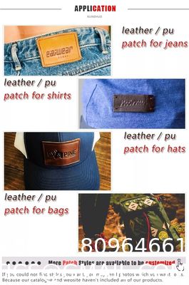 Laser Engraving Blanks Leatherette Khaki & Brown Hat Patches - PU Leather Iron On Hat Patches For DIY Custom Laserable Engravable Craft Gifts