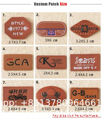 Laser Engraving Blanks Leatherette Khaki & Brown Hat Patches - PU Leather Iron On Hat Patches For DIY Custom Laserable Engravable Craft Gifts