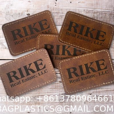 Best Supplier China Manufacturer Hot Sale Debossed Leather Logo Name Label Iron On Sew On Custom Leather Patch For Caps Hats Jeans