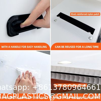 Plastic Storage Bins With Lids Containers Collapsible Moving Boxes With Handles Stackable Storage Bins,Double-Layer Hollow Shock-Absorbing Material,White