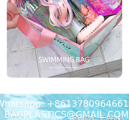 Holographic Makeup Bag Holographic Iridescent Cosmetic Bags With Zipper Travel Iridescent Makeup Bags Portable Holographic Bag Iridescent Holographic Bag For Makeup Tools Organizer