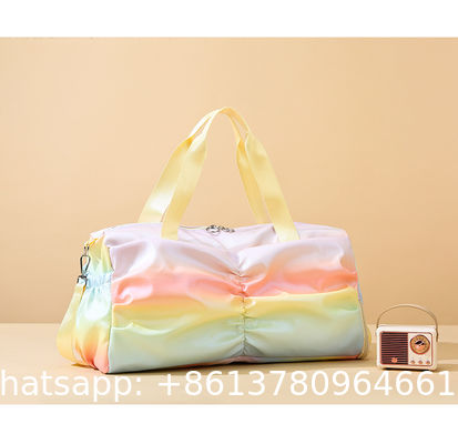 Gym Bag Sports Duffle Bag With Wet Pocket Weekender Overnight Bag With Waterproof Shoe Pouch And Air Hole For Girls Kids Women Travel Foldable Bag