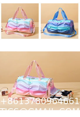 Gym Bag Sports Duffle Bag With Wet Pocket Weekender Overnight Bag With Waterproof Shoe Pouch And Air Hole For Girls Kids Women Travel Foldable Bag