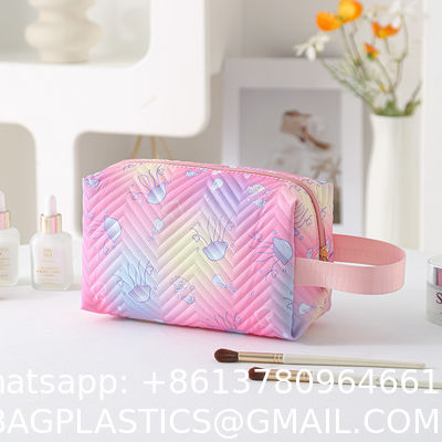 Toiletry Bag Travel Makeup Bag Portable Cosmetic Bag Organizer For Women And Girls Toiletry Bag for Girls, Travel Waterproof Hanging Toiletry Bag for Girls, Galaxy Purple