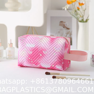 Toiletry Bag Travel Makeup Bag Portable Cosmetic Bag Organizer For Women And Girls Toiletry Bag for Girls, Travel Waterproof Hanging Toiletry Bag for Girls, Galaxy Purple