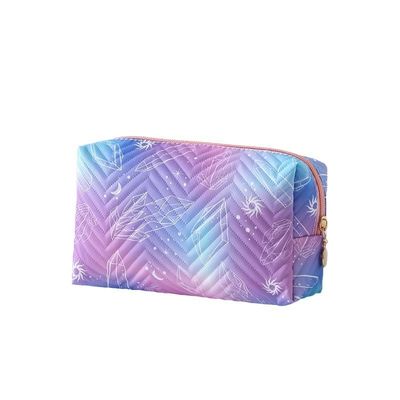 Toiletry Bag Travel Makeup Bag Portable Cosmetic Bag Organizer For Women And Girls Toiletry Bag for Girls, Travel Waterproof Hanging Toiletry Bag for Girls, Galaxy Purple