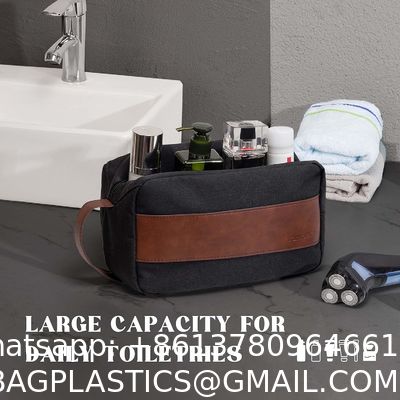 Sustainable Travel Toiletry Bag - Large Toiletry Bag For Men, Water Resistant Skincare Bag, Travel Bag For Toiletries