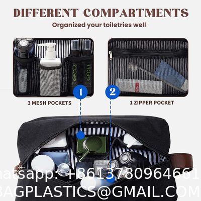 Sustainable Travel Toiletry Bag - Large Toiletry Bag For Men, Water Resistant Skincare Bag, Travel Bag For Toiletries