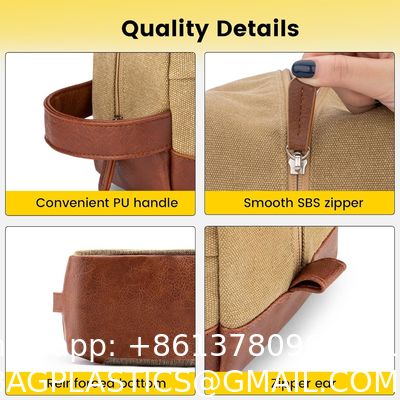 Travel Toiletry Bag For Women And Men, Water-Resistant Shaving Bag For Toiletries Accessories, Foldable Storage Bags With Divider And Handle For Cosmetics Toiletries Brushes Tools
