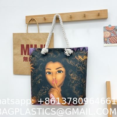 Versatile And Practical Multifunctional Zipper Handbag, Foldable Beach Bag, Creative New Cartoon Print Shoulder Bag