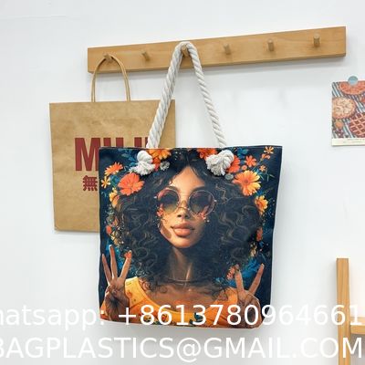 Versatile And Practical Multifunctional Zipper Handbag, Foldable Beach Bag, Creative New Cartoon Print Shoulder Bag