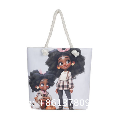 Wholesale Women'S Printed Handbags, Tote Bags, Lightweight Thick Rope Shoulder Bags, Fashionable And Artistic Versatile Beach Bags