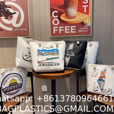 Popular Forest Black Girl Print Shoulder Bag Thick Rope Tote Bag Fashionable Large Capacity Women'S Bag Manufacturer Wholesale