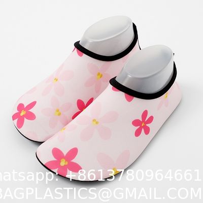 New Children'S Beach Shoes With Cartoon Soft Soles And Non-Slip Printing, Outdoor Wading And Creek Tracing Shoes, Indoor Socks And Shoe Covers
