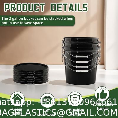 Gallon Bucket With Lid And Handle, Large Plastic Storage Paint Pail Brine, Fermenting For Beer, Wine Or Any Other Fermented Beverage Liter Round Plastic Bucket Thickened and Covered for Paint Engine