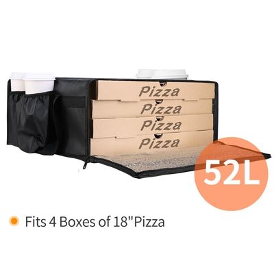 Reusable Hot Food Delivery Grocery Bag Insulated Food Thermal Pizza Shopping Bag Insulated Cooler Tote Bag Insulated Square Cooler with Logo Fresh Pizza Food Delivery Handle Wholesale Wine Cooler Bag