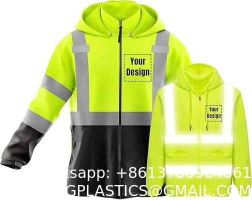 Factory Made Safety Wear Protective High Visibility Working Wear Reflective Safety Jacket Wholesale Waterproof Industrial Safety Multi-pocket Long Sleeve Reflective Winter Warm Jacket