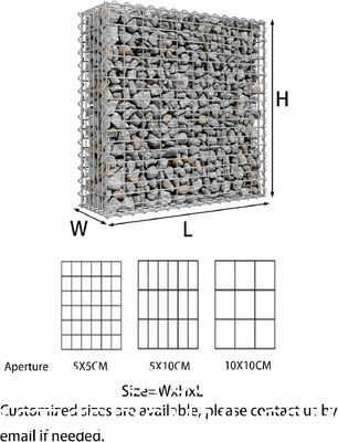 Gabion Mesh Wire Wall Panel, Galvanized Steel Gabion Wall With Covers, Garden Stone Wire Basket Fencing Gabion Mesh Wire Wall with Covers Galvanized Steel Garden Stone Wire Basket Fencing Patio