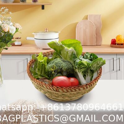 Natural Bamboo Bread Baskets, 3 Pack Hand Woven Round Fruit Baskets For Serving, Handmade Picnic Basket, Wicker Decoration Storage For Living Room Kitchen Restaurant