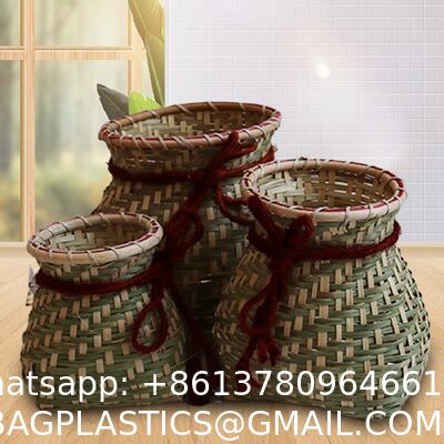 Handmade Woven Basket, Bamboo Baskets, Wall Hanging Basket For Fishing, Bamboo Decorative Storage Bins For Organizing PE Baskets Polypropylene Basket Pp Yarn Basket Wooden Room Dividers Bamboo Room