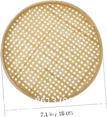 Bamboo Sieve Round Baskets Woven Storage Baskets Woven Tray Fruit Rattan Tray Fruit Natural Bamboo Colander Weaving Sieve Vegetable Food