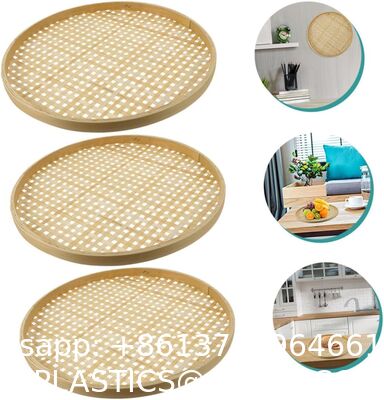 Bamboo Sieve Round Baskets Woven Storage Baskets Woven Tray Fruit Rattan Tray Fruit Natural Bamboo Colander Weaving Sieve Vegetable Food