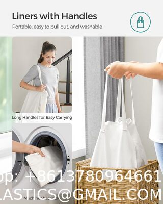 Laundry Hamper With Lid, 23.8 Gallon (90 L) Synthetic Rattan Clothes Laundry Basket With Lid And Handles, Foldable, Removable Liner, Goose Yellow