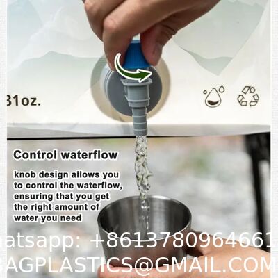 Water Storage bag Hydration Reservoir Factory 5L 10L 20L Collapsible Kangen Water Carrier Custom Logo Expandable Pouch Storage Foldable Spout Pouch With Plastic Bag