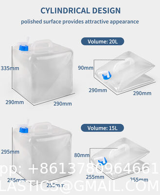 BPA Free Collapsible Water Container With Spigot, Camping Water Storage Carrier Jug For Outdoors Hiking Backpack & Survival Kit, Foldable Portable Water Canteen 1.3/2.6/5.3 Gallon