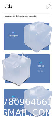 Collapsible Water Bag Foldable Water Bag Container Bags Collapsible Water Container With Spigot, Camping Water Storage Carrier Jug For Outdoors Hiking, Foldable Portable Water Canteen