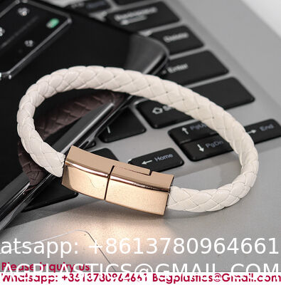 USB 3.0 Multicolor Type-C Fast Charging Data Feng Shui Bracelet Cable: Midnight Guardian · Onyx Energy Bracelet Wristband Design Charger Leather Bracelet Portable Travel Charger, Braided Cord