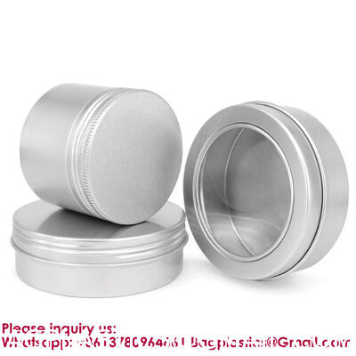 Ounce Round Empty Metal Tins With Hollow Lids Refillable Spice Containers For Aromatherapy Air Freshener Candles Travel Storage Customizable Logo Printed Tin Box for Soap/Cream Aluminum Makeup