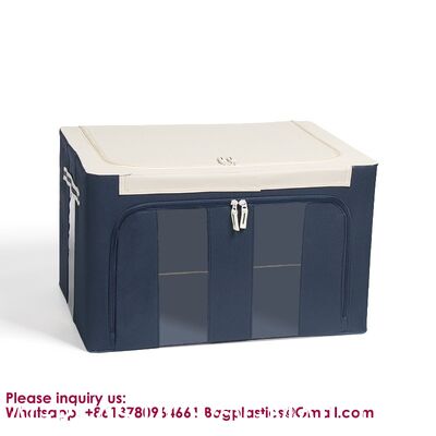 Square Large Space-Saving Linen Cube Foldable Fabric Clothing Storage Drawers Large Capacity Foldable Storage Organizer Fabric Home Storage Box For Clothes Quilt Blanket Wardrobe Clothing Organizer