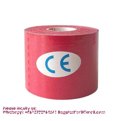 Cotton Precut Kinesiology Tape Waterproof Sports Strapping Tape For Physical Therapy Athlete Breathable Adhesive Physical Therapy Elastic Sport Athlete Training Kinesiology Tapes
