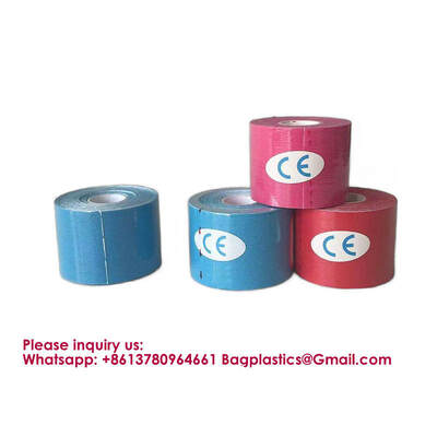 Cotton Precut Kinesiology Tape Waterproof Sports Strapping Tape For Physical Therapy Athlete Breathable Adhesive Physical Therapy Elastic Sport Athlete Training Kinesiology Tapes