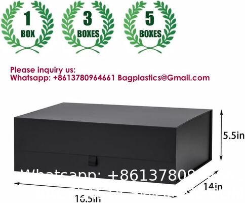 Extra Large Black Gift Box 16.5x14x5.5 Inches,Gift Boxs For Presents With Lid Magnetic Closure Collapsible,Groomsman Proposal Box,Birthday, Christmas,For Clothes And Large Gifts