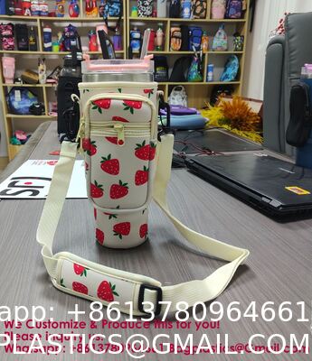 스탠리 컵 물병 수송 가방 40/30oz 전화 홀더 주머니와 함께, 네오프렌 물병 컵 홀더 포지 병 수송 가방 스탠리 컵 가방 스탠리 컵 장갑 스탠리 컵 홀더
